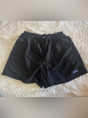 Patagonia Black Running Shorts with Elastic Waistband